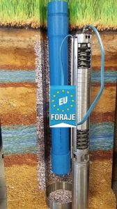 sectiune transvrsala intr-un put de apa forat