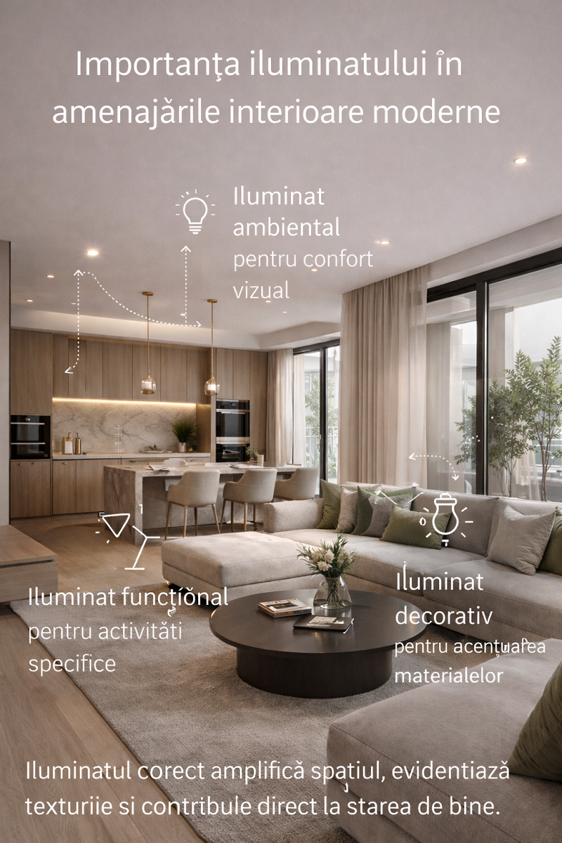 Amenajari-interioare-luminat eficient în designul interior